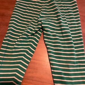 Mini Boden striped green and white leggings